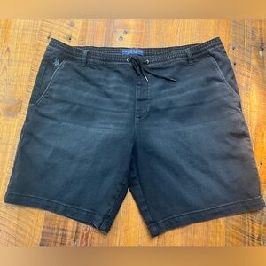 US Polo Assn Activate Stretch Flat Front Black Shorts, Size 2XL
